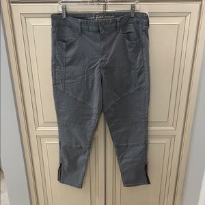 American Eagle Outfitters Grey Moto High Rise Jegging Pants Sz 16 short